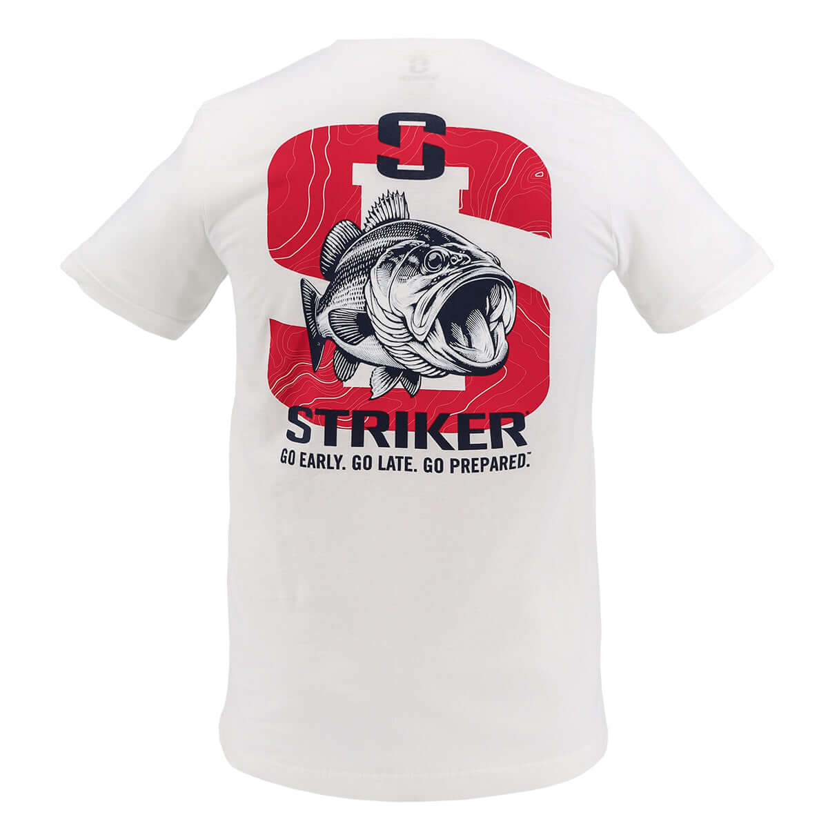 Striker | Bass Tee - White | Fishing Tee Shirt