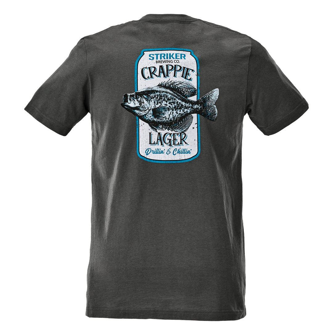 Crappie Lager Tee - Charcoal