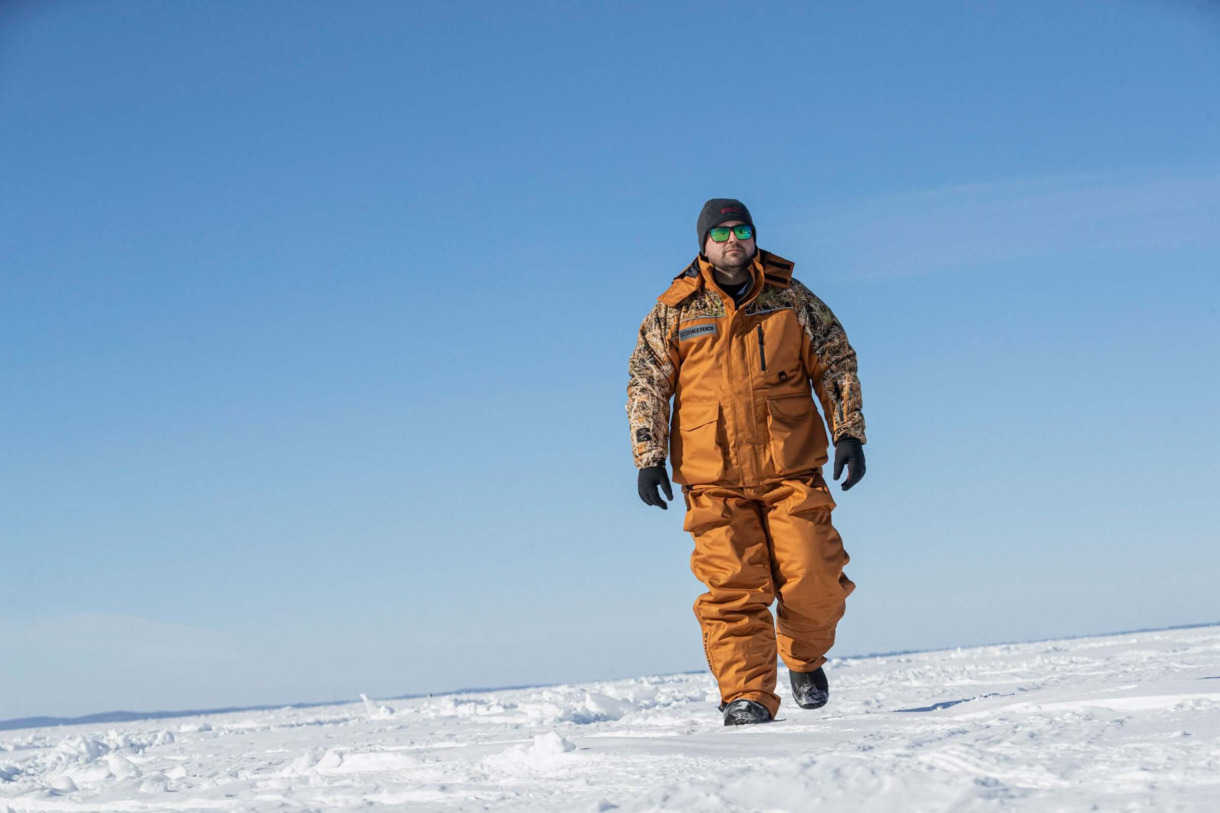Striker ICE Fishing Men's Climate Bib Sureflote Dark Brown Large