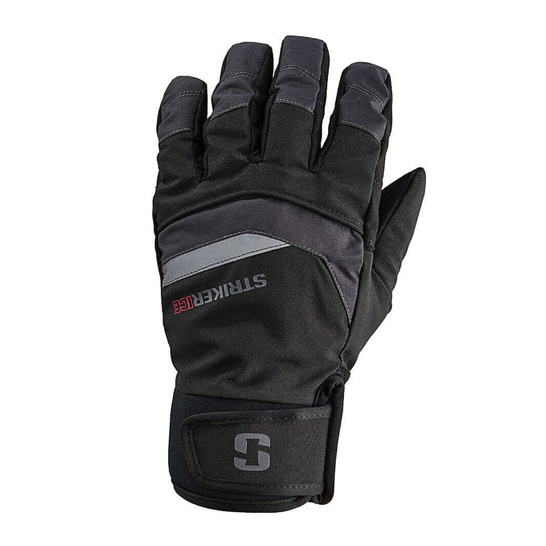 STRIKER ICE Adult Male Predator Fishing Gloves, Color: Black/Gray, Size: L  (2210504), Striker Ice Fishing Gloves
