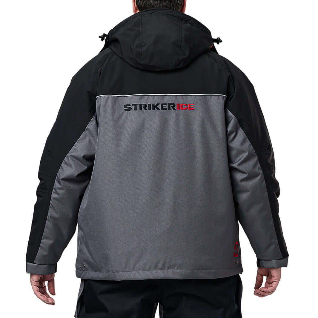 Striker Hardwater Ice Fishing Jacket Gray Black Ice Fishing Suit