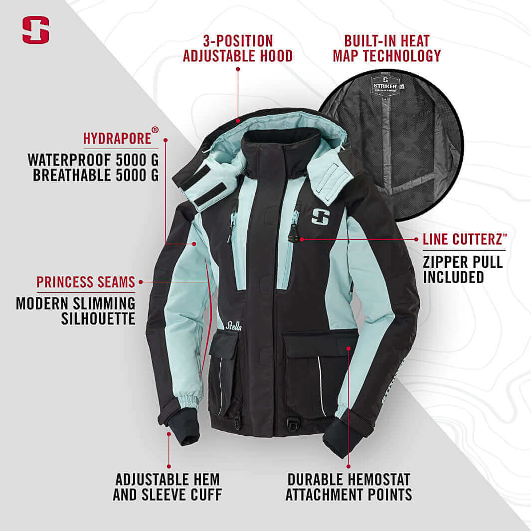 Women's ice fishing jackets 2025