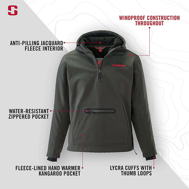 Striker | Renegade Pullover - Charcoal | Ice Fishing Apparel