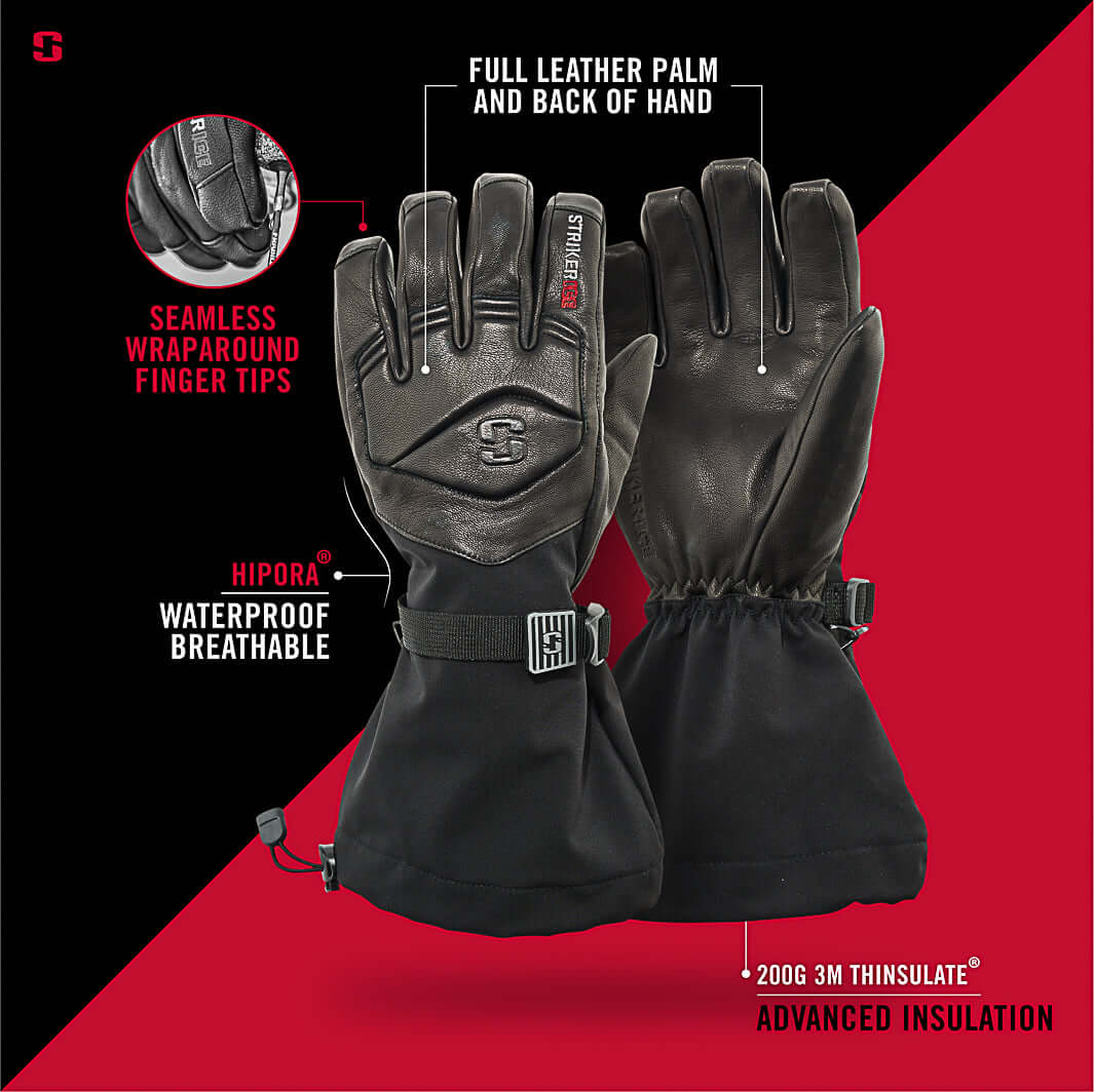  Striker ICE Men Attack Glove, Color: Black, Size: S (2210902)  : Sports & Outdoors