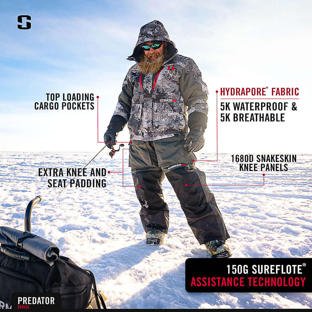 Striker | Predator Ice Fishing Bibs | Ice Fishing Suits