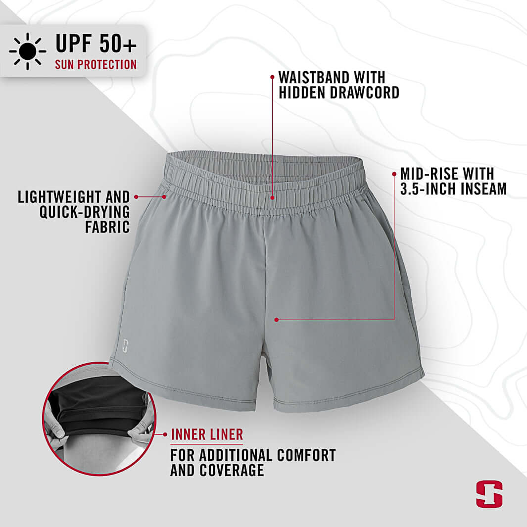 Striker Women s Sandbar Short Slate Gray Women s Fishing Shorts