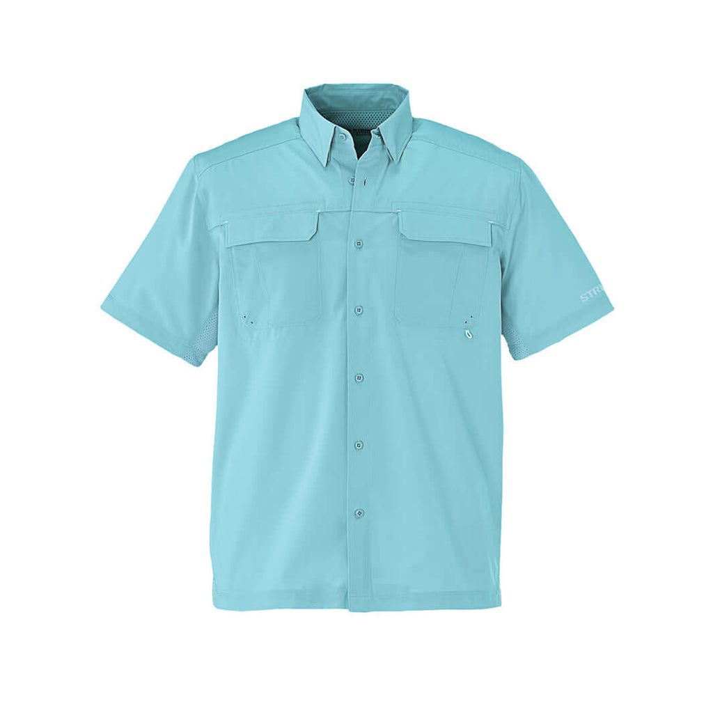 Men's Antigua Blue St. Louis Blues Kickoff Fishing Button-Up Shirt