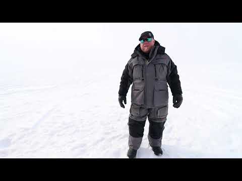 Striker | Hardwater Ice Fishing Jacket - Gray/Black | Ice Fishing Suit