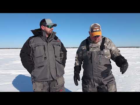 Striker, Hardwater Ice Fishing Jacket - Gray/Red